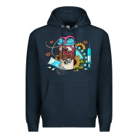Navy western sunflower gemstone nurse Premium Hoodie - JahusDesignShop