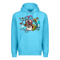 Ocean Blue western sunflower gemstone nurse Premium Hoodie - JahusDesignShop