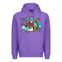 Purple western sunflower gemstone nurse Premium Hoodie - JahusDesignShop