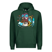 Sports Green western sunflower gemstone nurse Premium Hoodie - JahusDesignShop