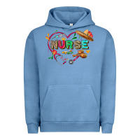 Pigment Pebble Blue Cinco de mayo Nurse Urban Hoodie - FaDigitalArtStudio