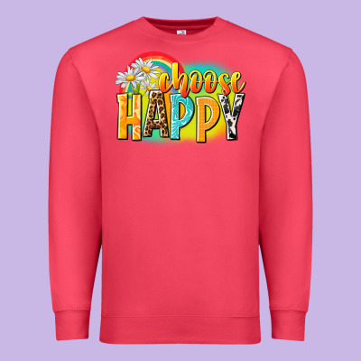 Choose Happy Premium Sweatshirt Designed By Nancycooperartshop