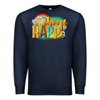 Navy Choose happy Premium Sweatshirt - NancyCooperArtShop