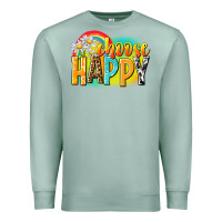 Seafoam Choose happy Premium Sweatshirt - NancyCooperArtShop