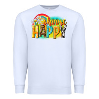 White Choose happy Premium Sweatshirt - NancyCooperArtShop