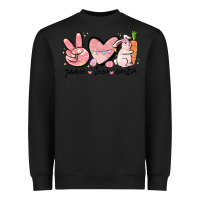 Black peace love easter Heavyweight Sweatshirt - MaliasSmallBusiness