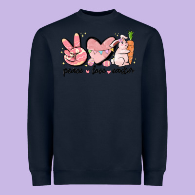 Peace Love Easter Heavyweight Sweatshirt Designed By Maliassmallbusiness