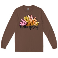 Chestnut hello spring Long Sleeve Tee - MaliasSmallBusiness