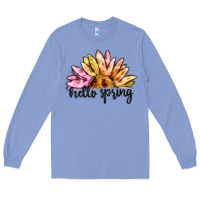 Colony Blue hello spring Long Sleeve Tee - MaliasSmallBusiness