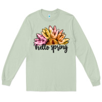 Matcha hello spring Long Sleeve Tee - MaliasSmallBusiness