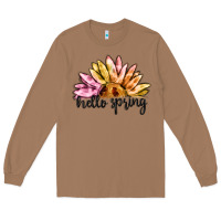 Toasted Coconut hello spring Long Sleeve Tee - MaliasSmallBusiness