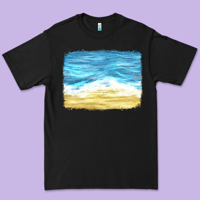 Glitter Beach Background Premium Tee Designed By Hra Design Shop