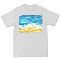 Dove Grey glitter beach background Premium Tee - HRA Design Shop