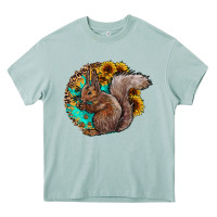 Arona western squirrel with sunflowers Heavy Core Tee - CowhideDigitalArt