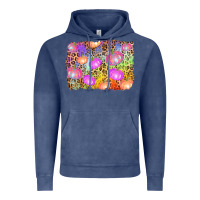 Vintage Denim colourful pumpkin background Vintage Hoodie - AdoDesignShop