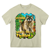Mossy raccoon home is where the trash is Heavy Core Tee - BarkalooDesign