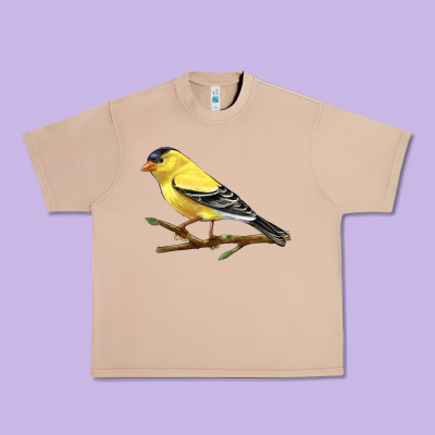 American Goldfinch Urban Heavy Tee Designed By Lillyallendesigns