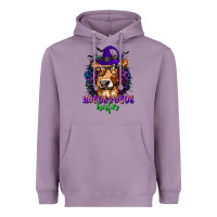 Lavender Hocus Pocus Heifer with Cow and Halloween Heavyweight Hoodie - texasbilliewilder