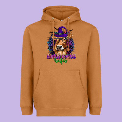 Hocus Pocus Heifer With Cow And Halloween Heavyweight Hoodie Designed By Texasbilliewilder