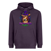 Plum Hocus Pocus Heifer with Cow and Halloween Heavyweight Hoodie - texasbilliewilder