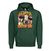 Sports Green Happy Easter Day Zipper Hoodie - LillyAllenDesigns