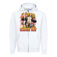 White Happy Easter Day Zipper Hoodie - LillyAllenDesigns