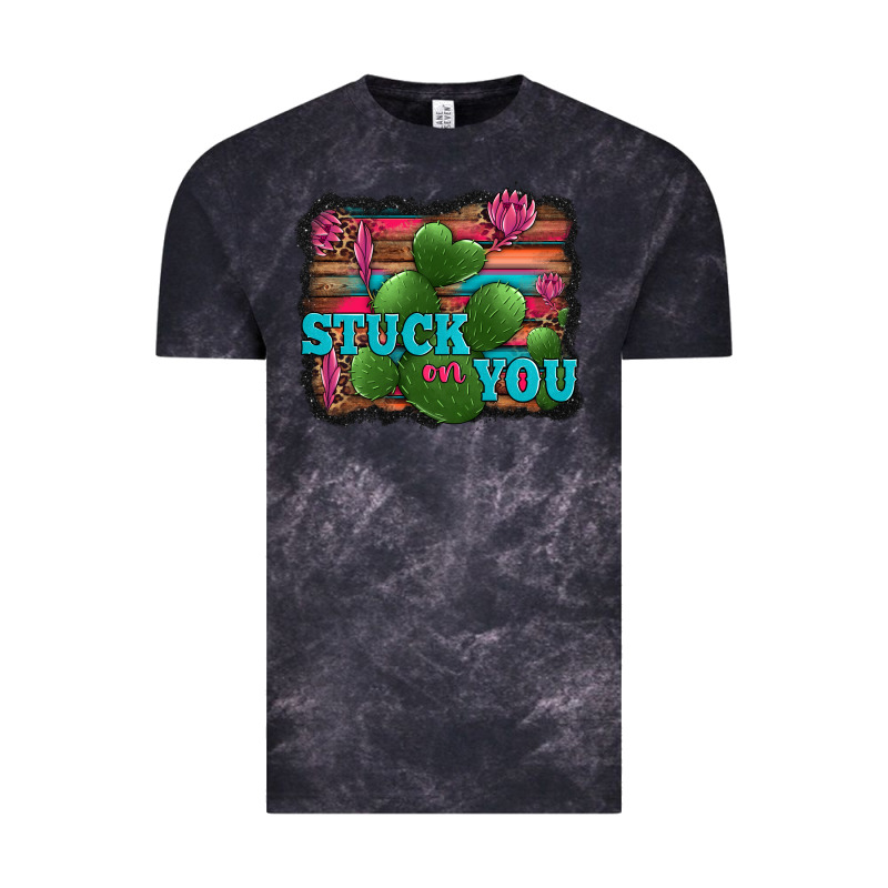Stuck On You Heart Cactus Serape Leopard Background Vintage Tee by Jasminsmagicworld | Teevron