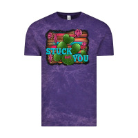 Cloud Purple stuck on you heart cactus serape leopard background Vintage Tee - Jasminsmagicworld