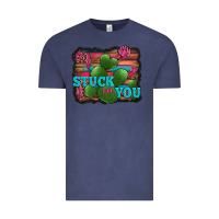 Vintage Denim stuck on you heart cactus serape leopard background Vintage Tee - Jasminsmagicworld