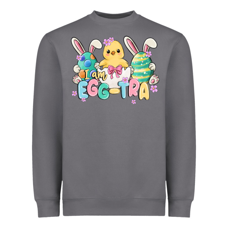 I Am Eggtra Heavyweight Sweatshirt by MaliasSmallBusiness | Teevron