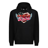 Black American babe Premium Hoodie - HowdyJamesFarm