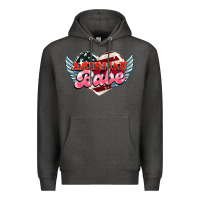 Charcoal Heather American babe Premium Hoodie - HowdyJamesFarm