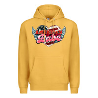 Mustard American babe Premium Hoodie - HowdyJamesFarm