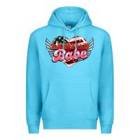 Ocean Blue American babe Premium Hoodie - HowdyJamesFarm