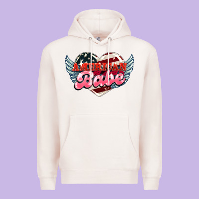 American Babe Premium Hoodie Designed By Howdyjamesfarm