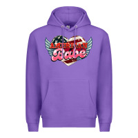 Purple American babe Premium Hoodie - HowdyJamesFarm