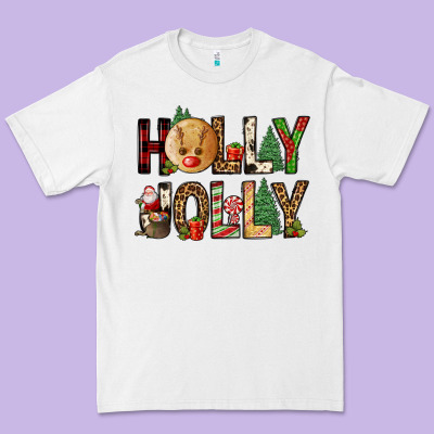 Holly Jolly Premium Tee Designed By Fadigitalartstudio