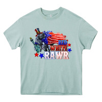 Red White Rawr 4th Of July Heavy Core Tee | Teevron