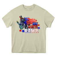 Mossy Red white rawr 4th of july Heavy Core Tee - CowGirlArtShop