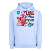 Pigment Grape Ice Love More Worry Less Valentines Day Cold Drink Urban Hoodie - FaDigitalArtStudio