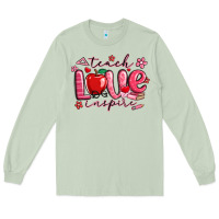 Matcha teach love inspire valentines day Long Sleeve Tee - MaliasSmallBusiness