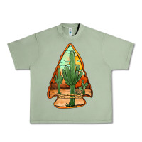 Oil Green desert cactus arrowhead Urban Heavy Tee - Jasminsmagicworld