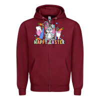 Burgundy Easter Easter Dental Zipper Hoodie - LillyAllenDesigns