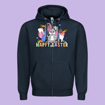 Easter Easter Dental Zipper Hoodie Designed By Lillyallendesigns