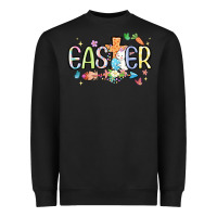 Black easter cross with bunny Heavyweight Sweatshirt - MaliasSmallBusiness