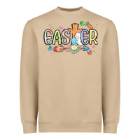 Mushroom easter cross with bunny Heavyweight Sweatshirt - MaliasSmallBusiness