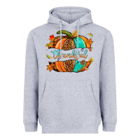 Heather Grey pumpkin thankful Heavyweight Hoodie - NancyCooperArtShop
