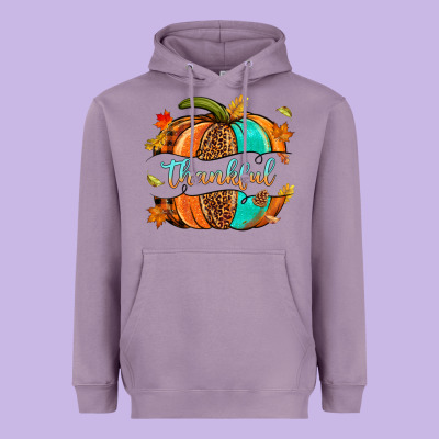 Pumpkin Thankful Heavyweight Hoodie Designed By Nancycooperartshop
