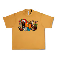 Joy With Basketball And Santa's Hat Urban Heavy Tee | Teevron