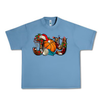 Pebble Blue joy with basketball and santa's hat Urban Heavy Tee - AdoDesignShop